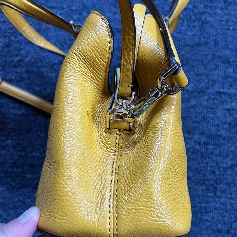 Kate Spade Womens Canary Yellow Jackson Three Compartment Satchel Handbag Small